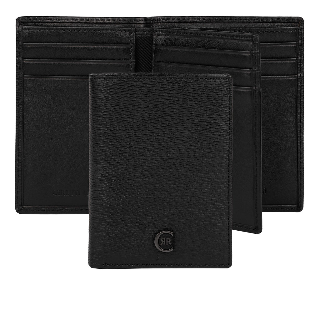 Designer flap wallets for men CERRUTI 1881 black card holder Bond