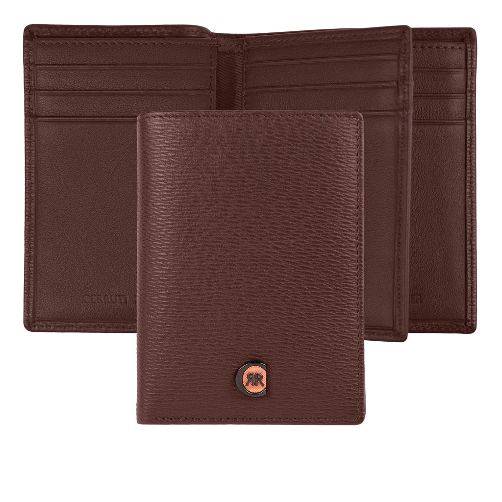  Luxury wallets for men CERRUTI 1881 brown card holder with flap Bond 
