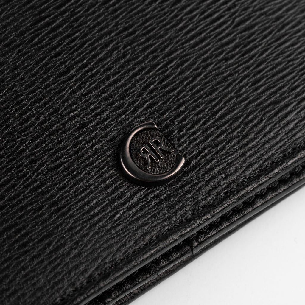 RFID protected wallets CERRUTI 1881 Black leather Card holder Bond 