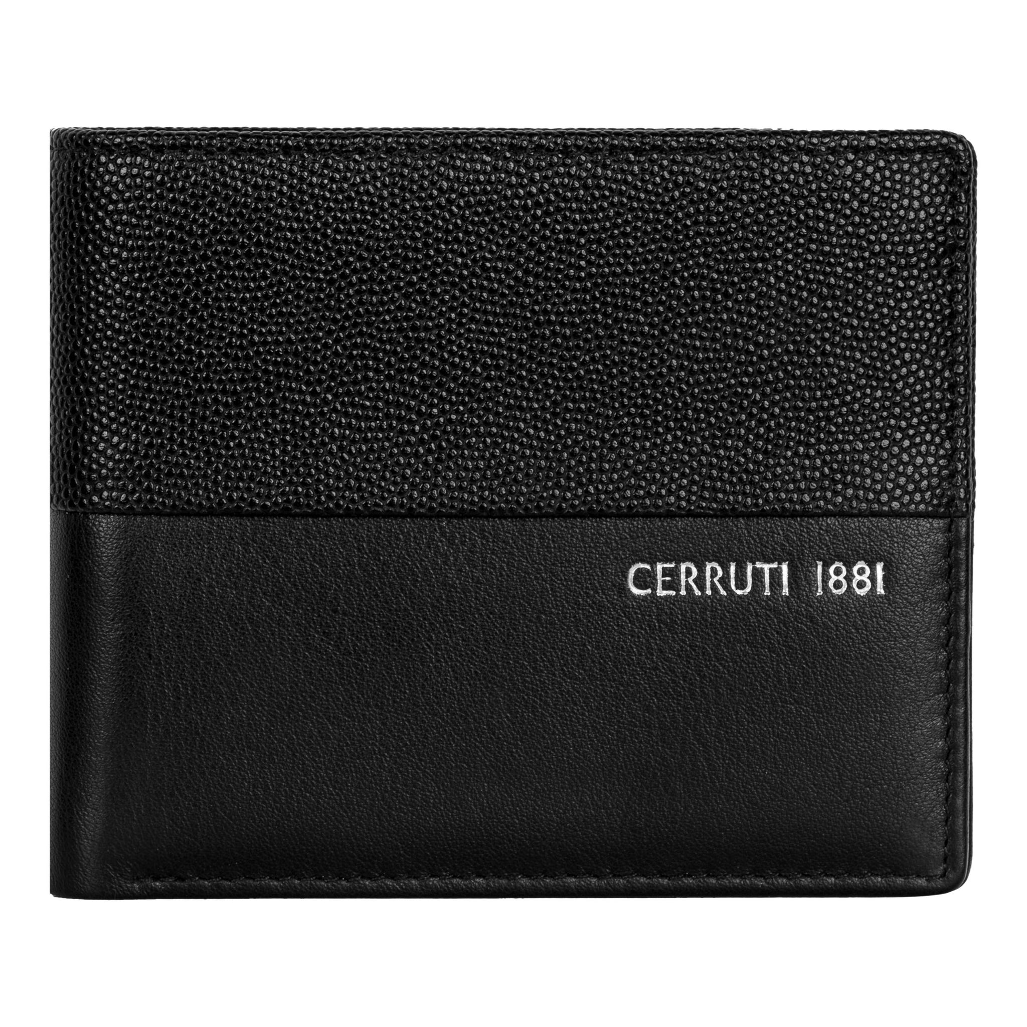 Designer bifold wallets for men CERRUTI 1881 black money wallet