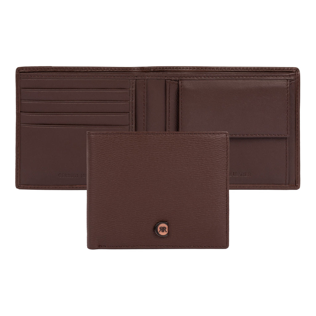  Men's bifold wallets CERRUTI 1881 Brown Leather Money wallet Bond 