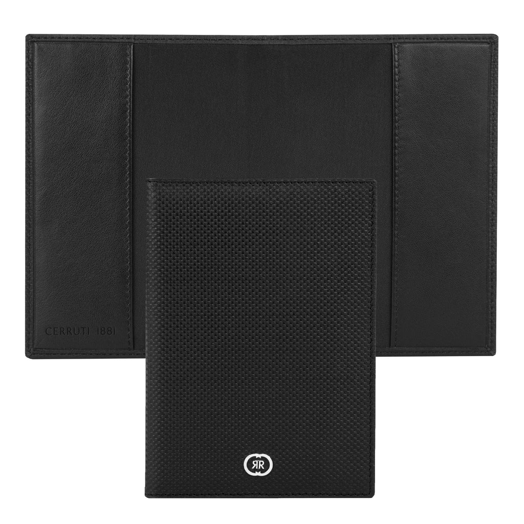  Men's designer wallets Cerruti 1881 black Passport cover Regent 