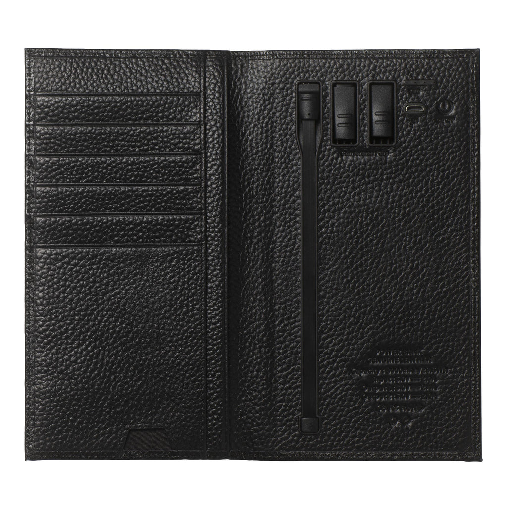 Designer wallet for him CERRUTI 1881 leather wallet with battery Buzz 
