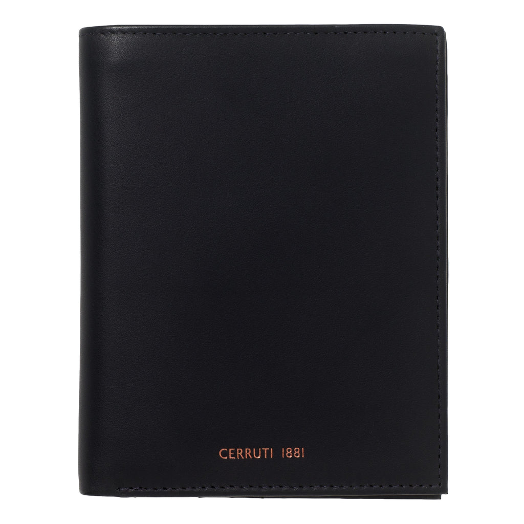   Navy leather travel wallet ZOOM from Cerruti 1881 fashion accessories