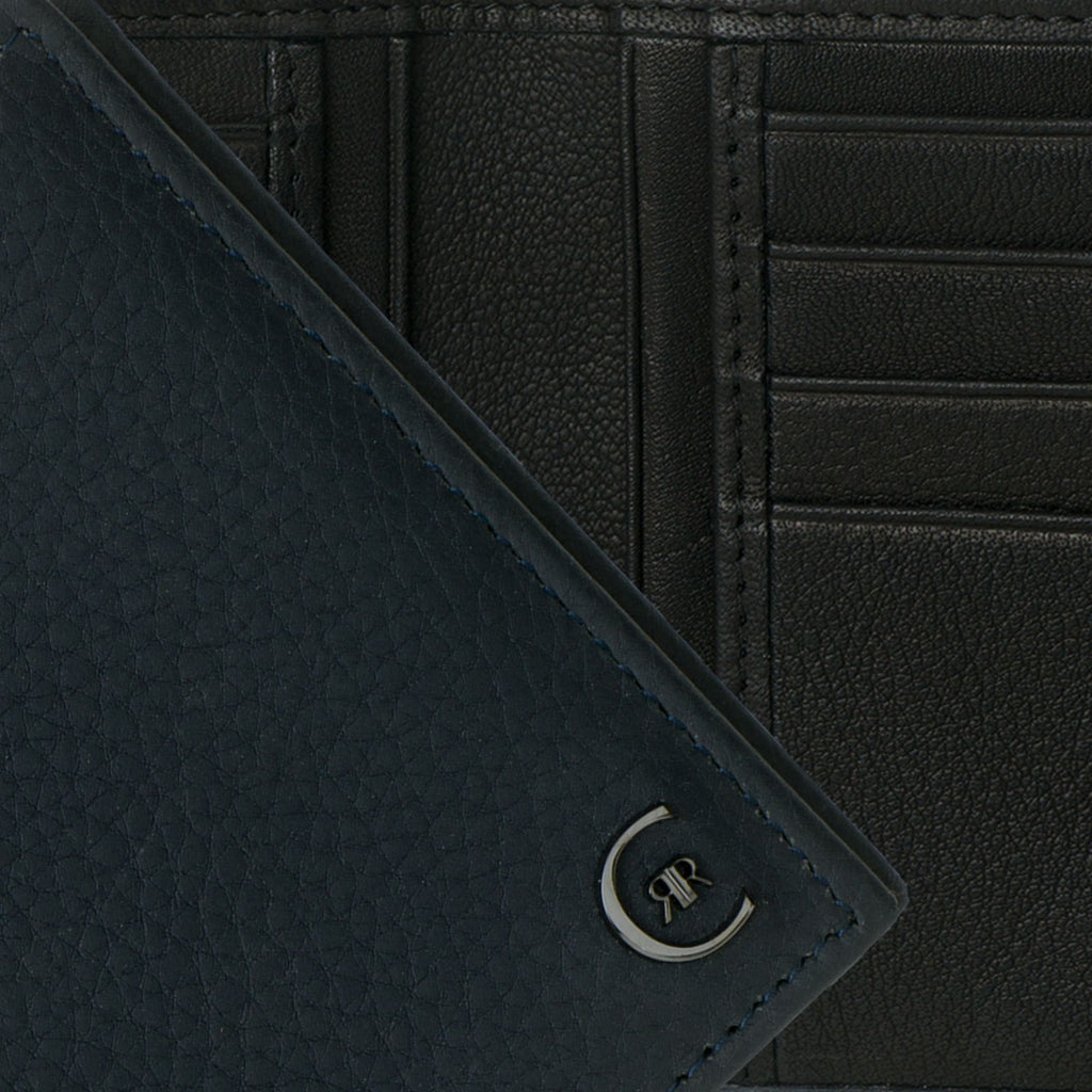 Men's bifold wallets Cerruti 1881 Blue leather card wallet Hamilton 