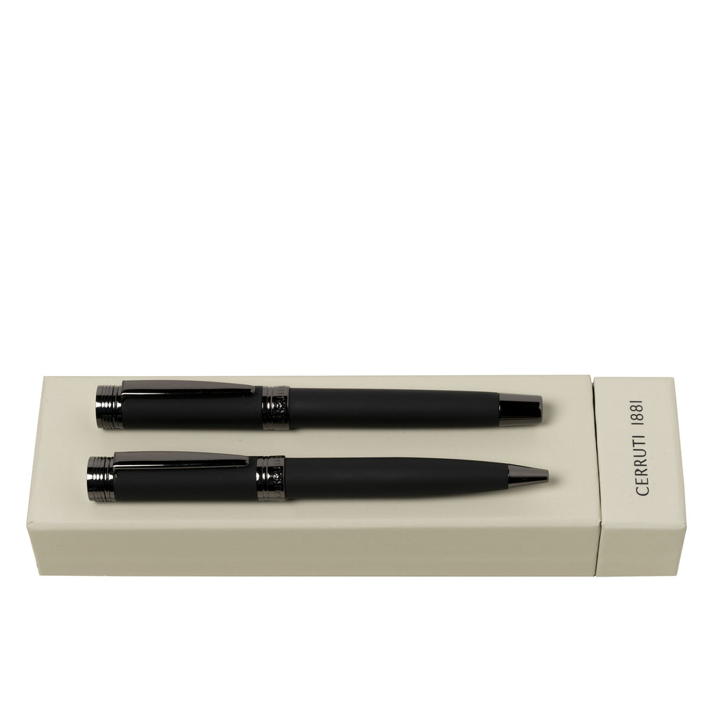 Best pen set CERRUTI 1881 Soft Black Ballpoint pen & Fountain pen Zoom