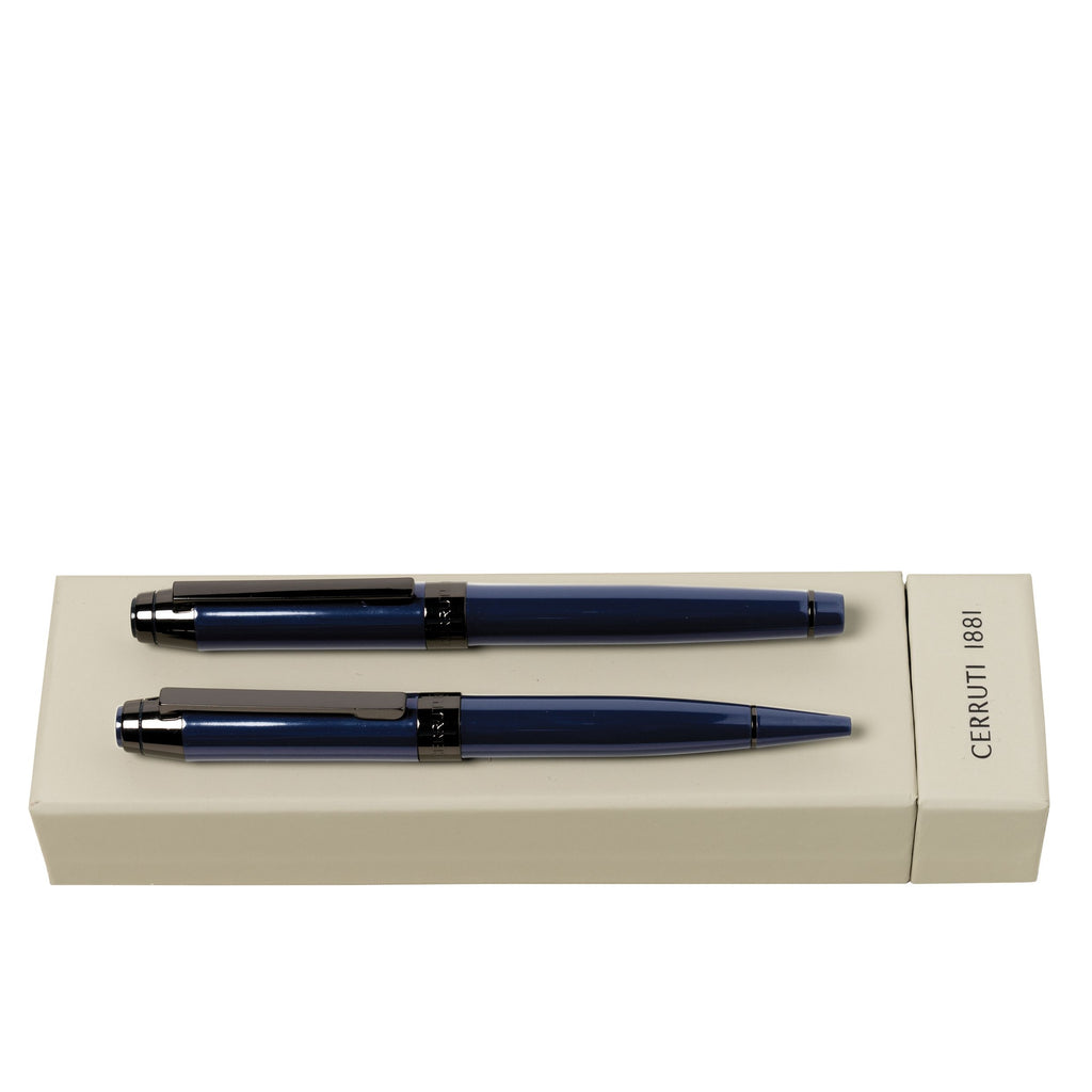  Luxury pen set Cerruti 1881 Blue Ballpoint pen & Fountain pen Heritage