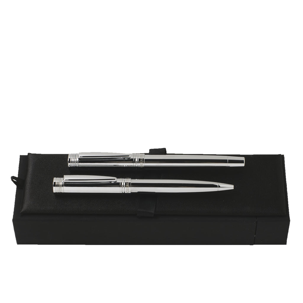  CERRUTI 1881 Pen Set Zoom Classic Silver | Ballpoint & Rollerball pen