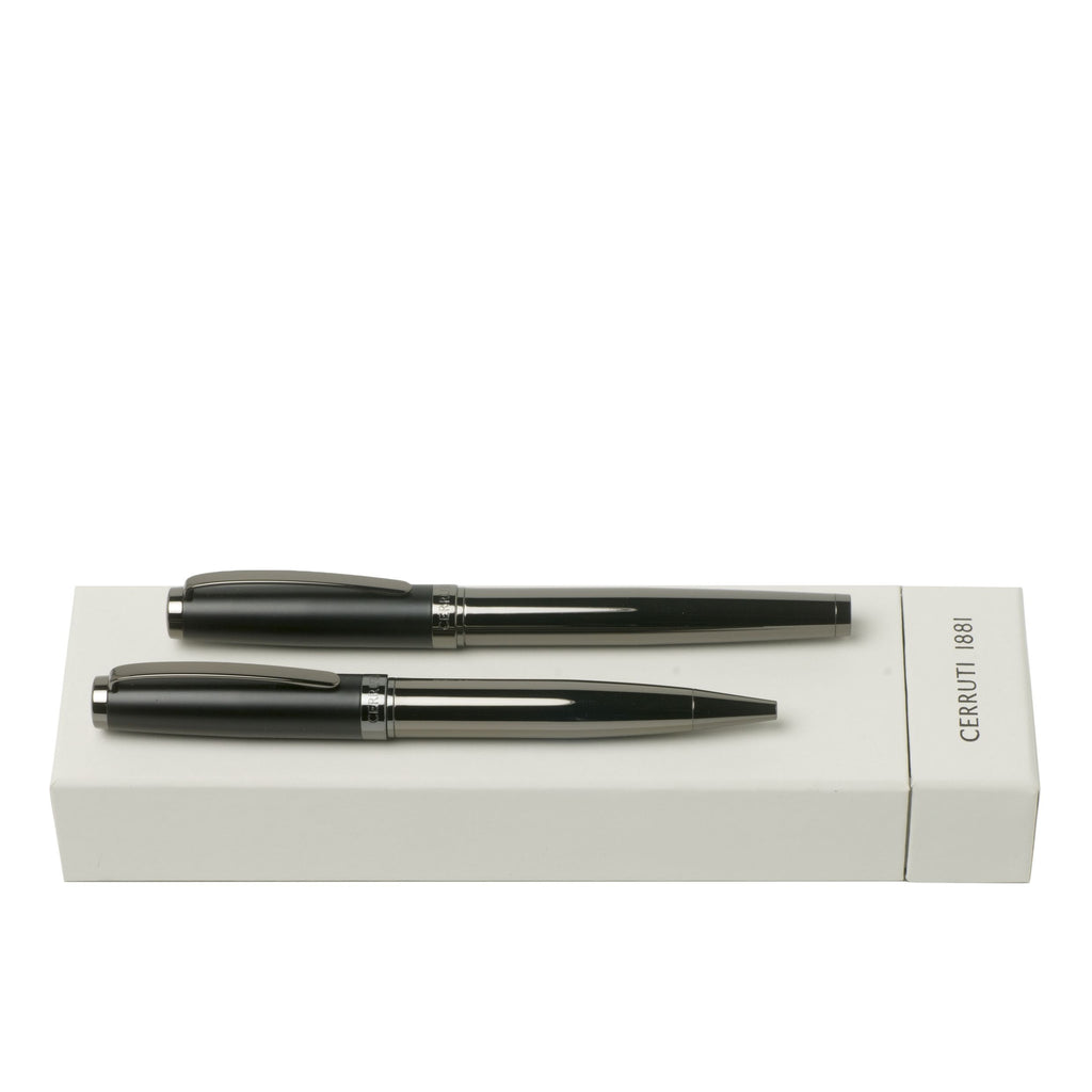 Fine pen set Cerruti 1881 Ballpoint & Rollerball pen Hamilton Metal 