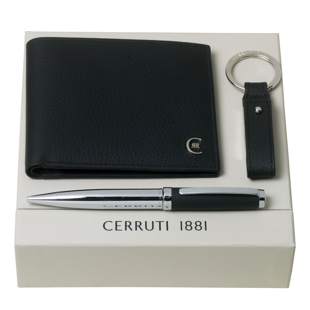 Best gift set CERRUTI 1881 Ballpoint pen, Wallet & USB stick Hamilton