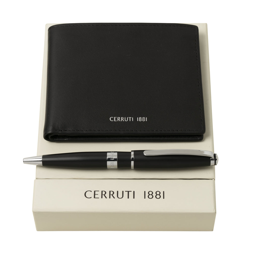  Designer gift sets CERRUTI 1881 Black Ballpoint pen & Wallet in HK