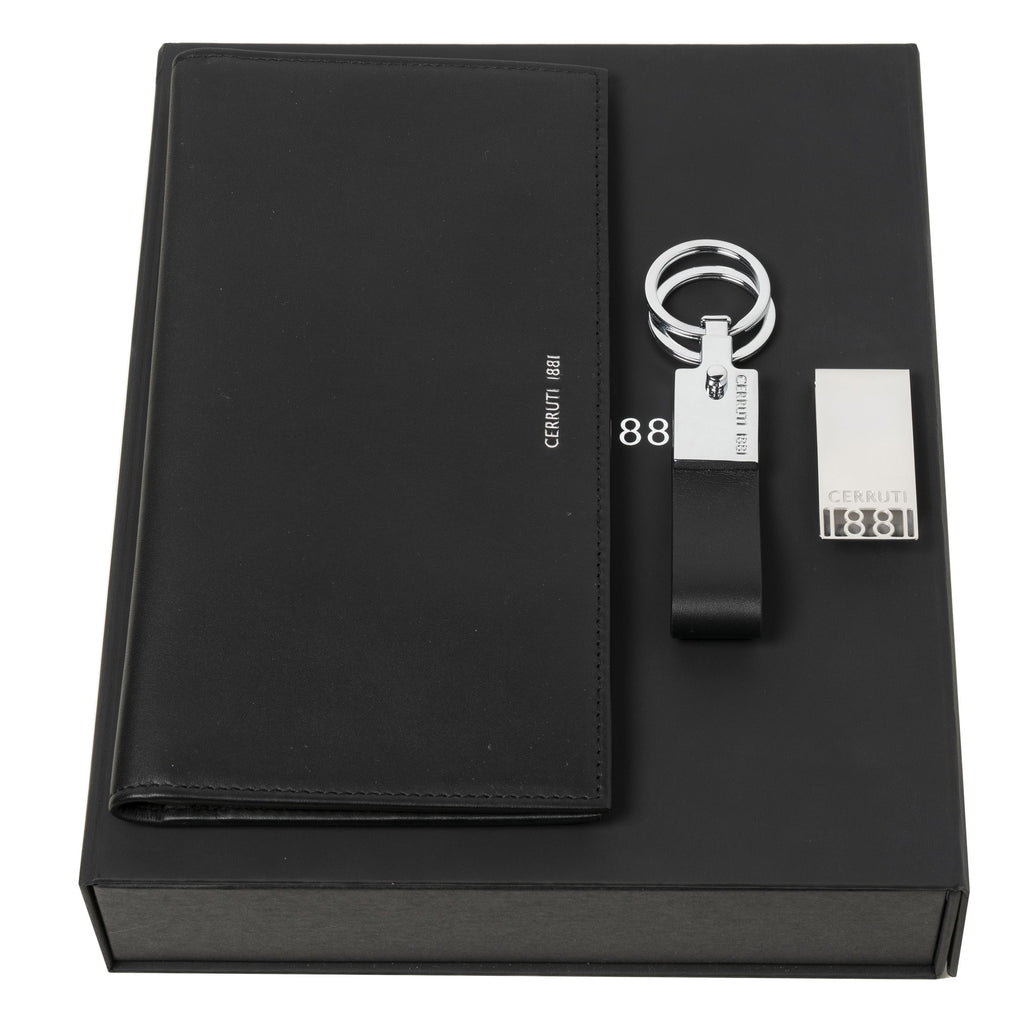  CERRUTI 1881 Gift Set | Zoom | Key RIng, Money clip & Travel wallet