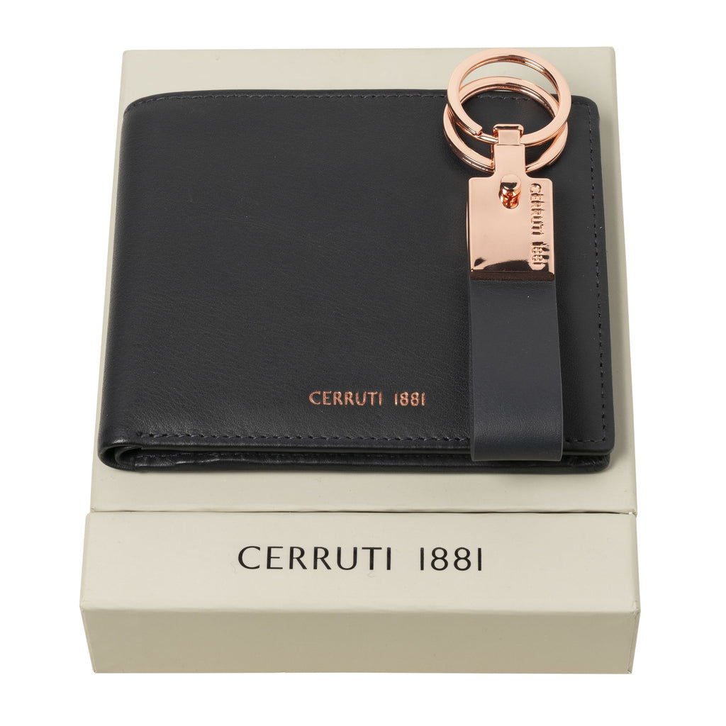  Key ring & Wallet from CERRUTI 1881 navy corporate gift set Zoom