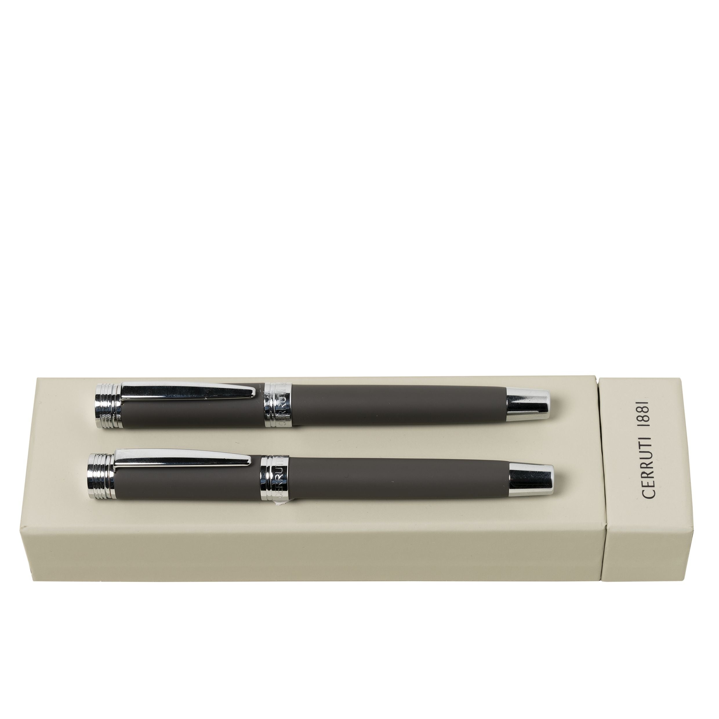 CERRUTI 1881 NPPR914X Set Zoom Soft Taupe rollerball pen fountain pen