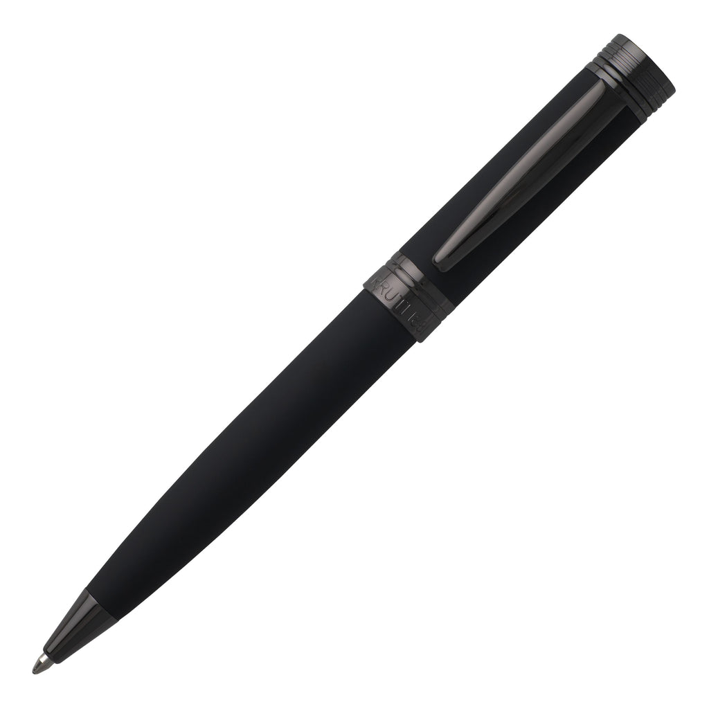 Soft black Ballpoint pen Zoom with CRR logo on top from Cerruti 1881 