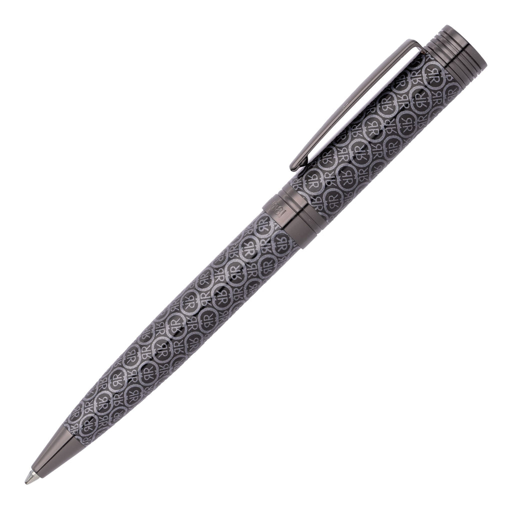   Men's elegant monogram pens Cerruti 1881 Grey Ballpoint pen Logomania 