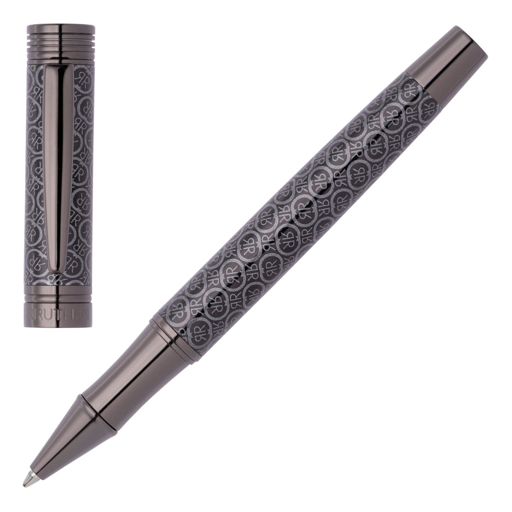 Men's fine monogram pens Cerruti 1881 Grey Rollerball pen Logomania 
