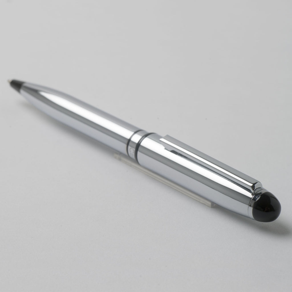 Luxury business gifts for men Cerruti 1881 chrome ballpoint pen Leap 