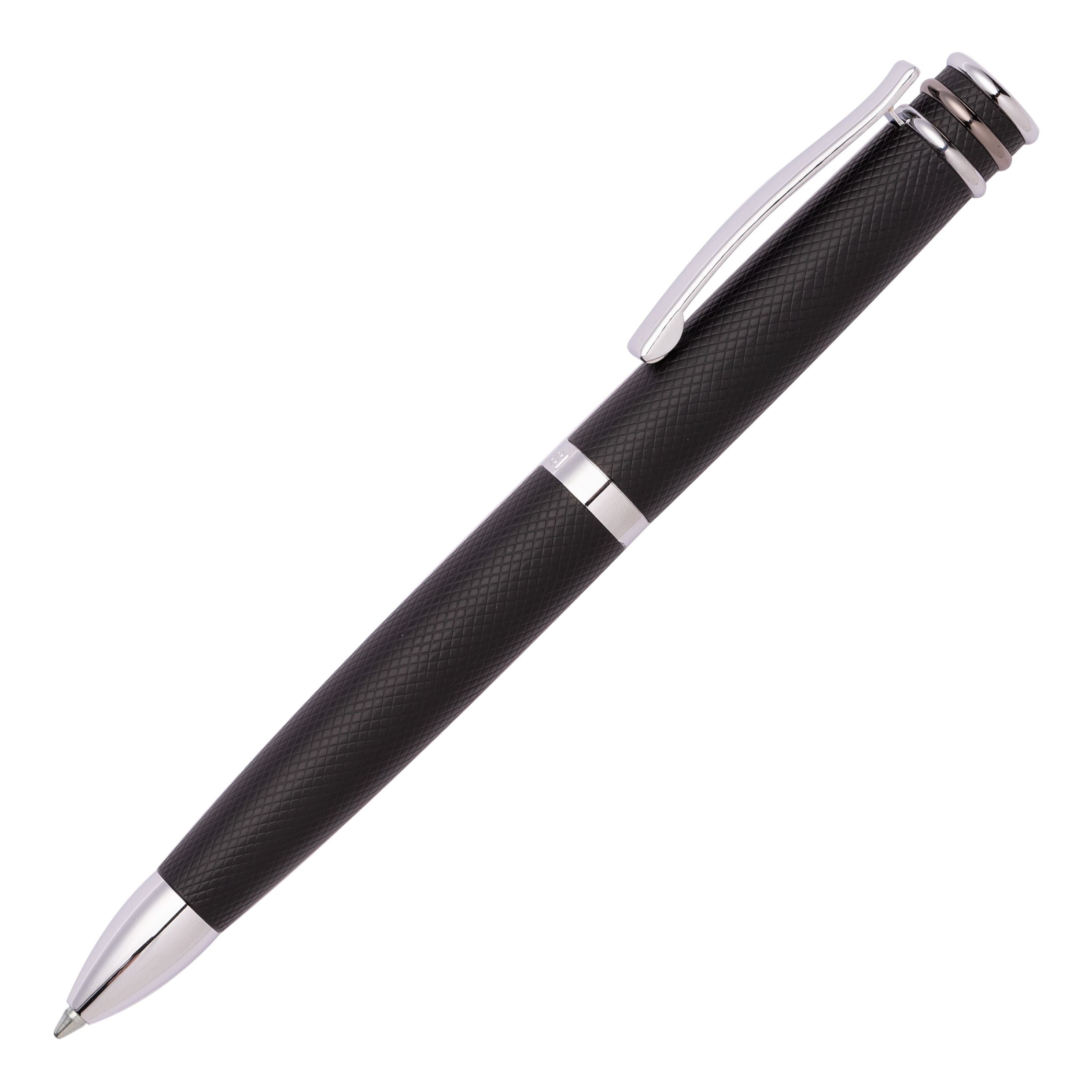 Penna A Sfera Cerruti 1881 Austin - Design Iconico Con Finiture Oro Rosa - Inchiostro Blu - Confezione Regalo 13,6 Cm