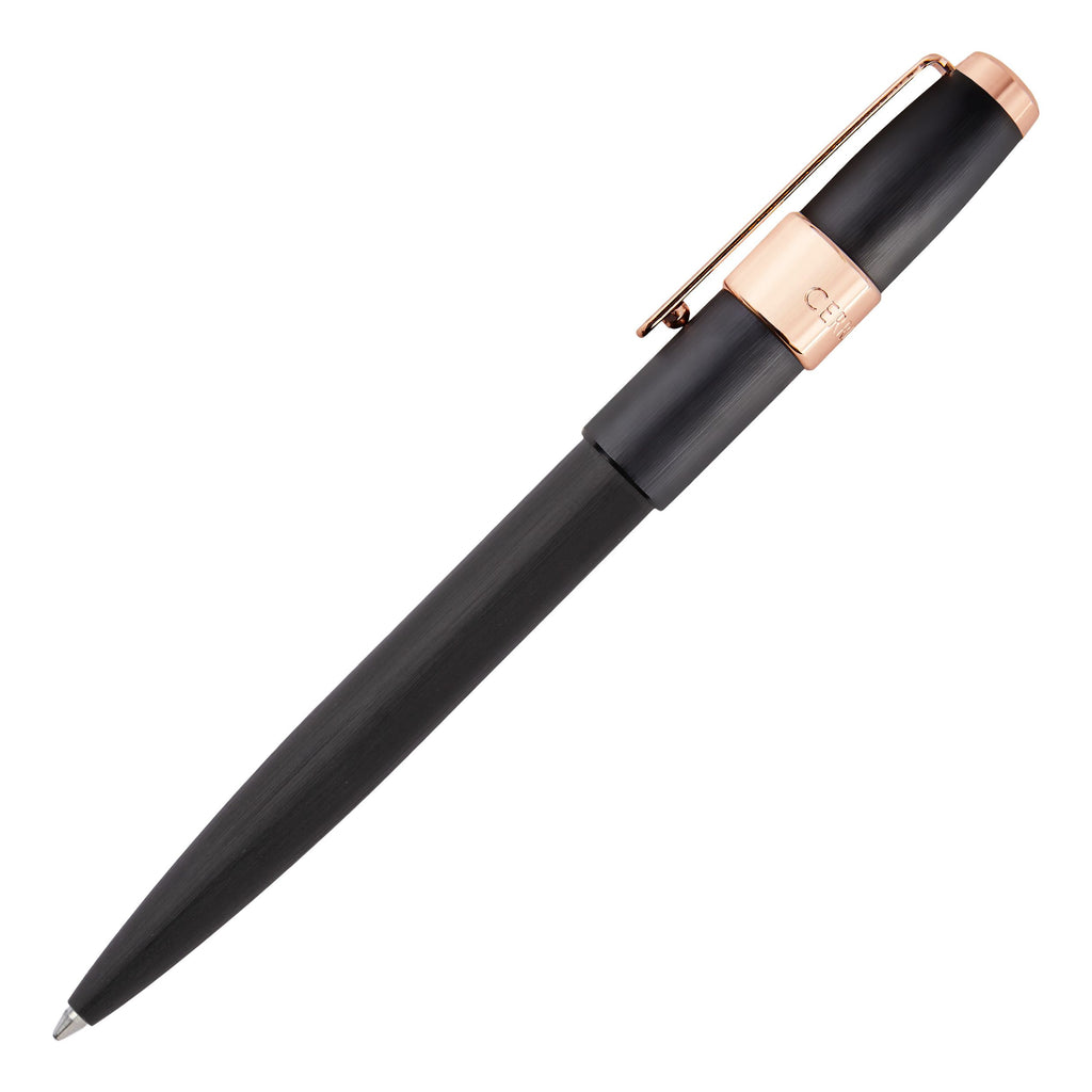  Men's Designer pens Cerruti 1881 Black Brushed Ballpoint pen Block 