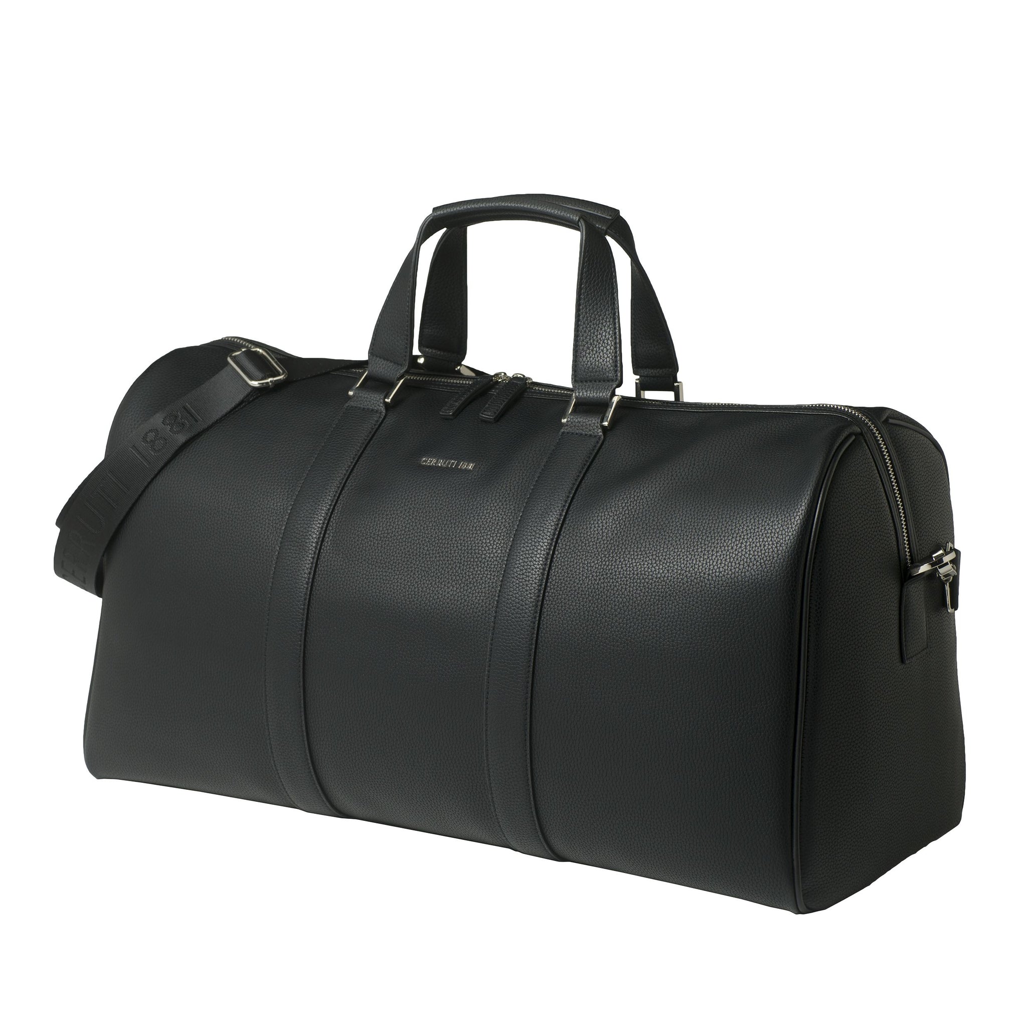 Cerruti 1881 Black Travel bag Hamilton with woven logo on strap Luxury Corporate Gifts B2B Gifts Shop HK