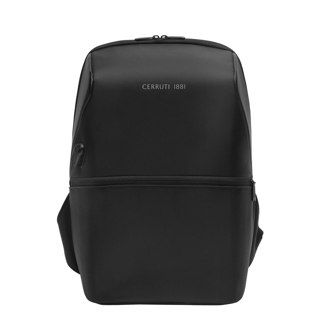  Men's luxury backpacks Cerruti 1881 Black Travel Backpack BLOCK 