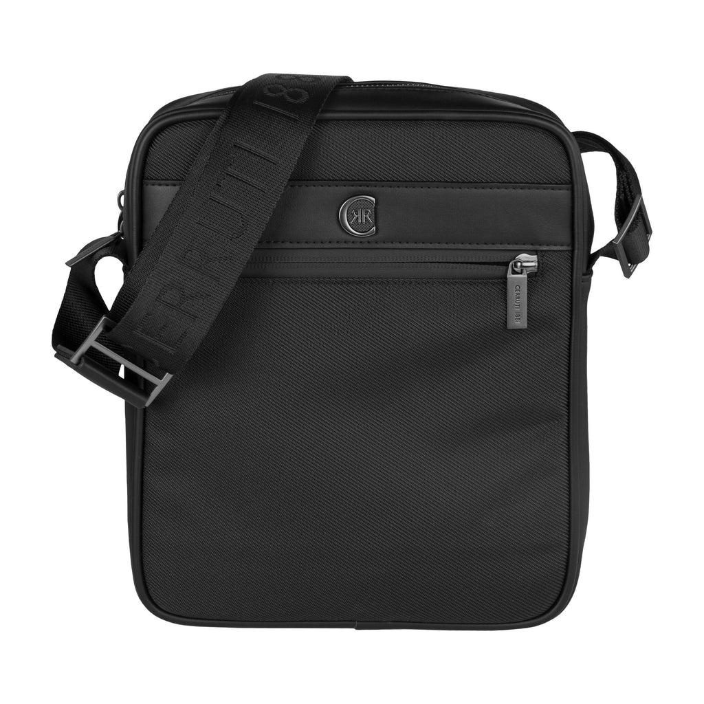  Men's designer crossbody bags Cerruti 1881 Black reporter bag Bond  
