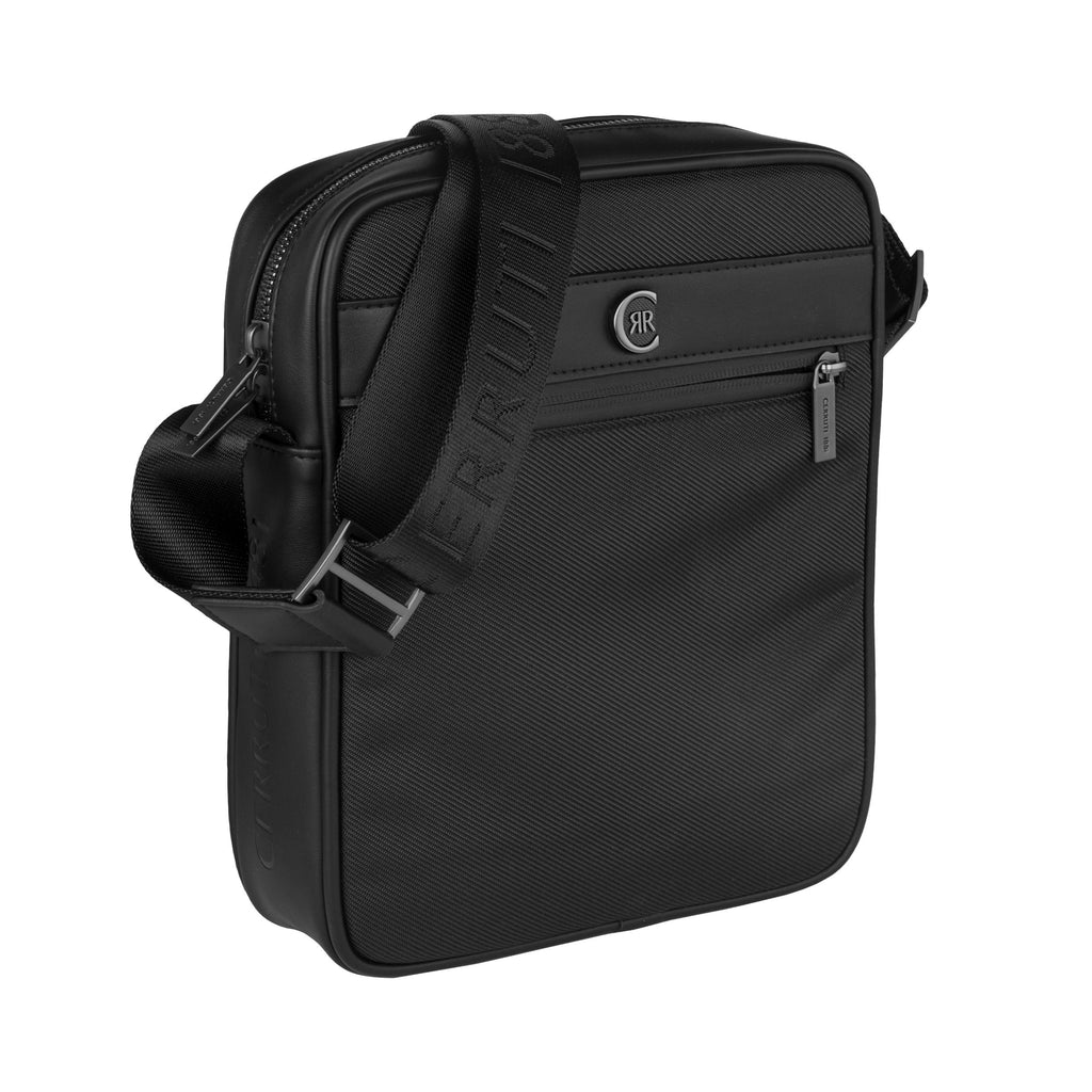  Men's designer crossbody bags Cerruti 1881 Black reporter bag Bond  