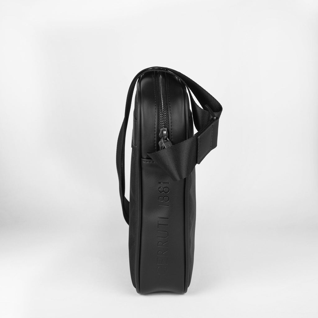    Men's designer crossbody bags Cerruti 1881 Black reporter bag Bond  
