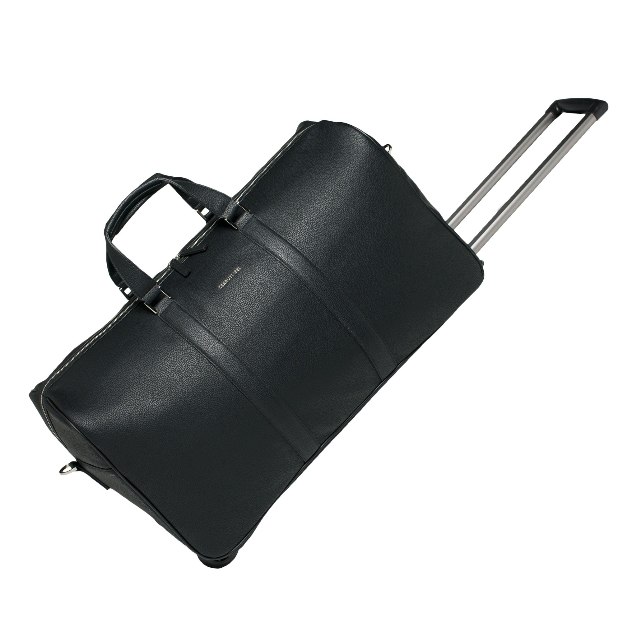 Men's luxury luggage Cerruti 1881 Black Travel Trolley Bag