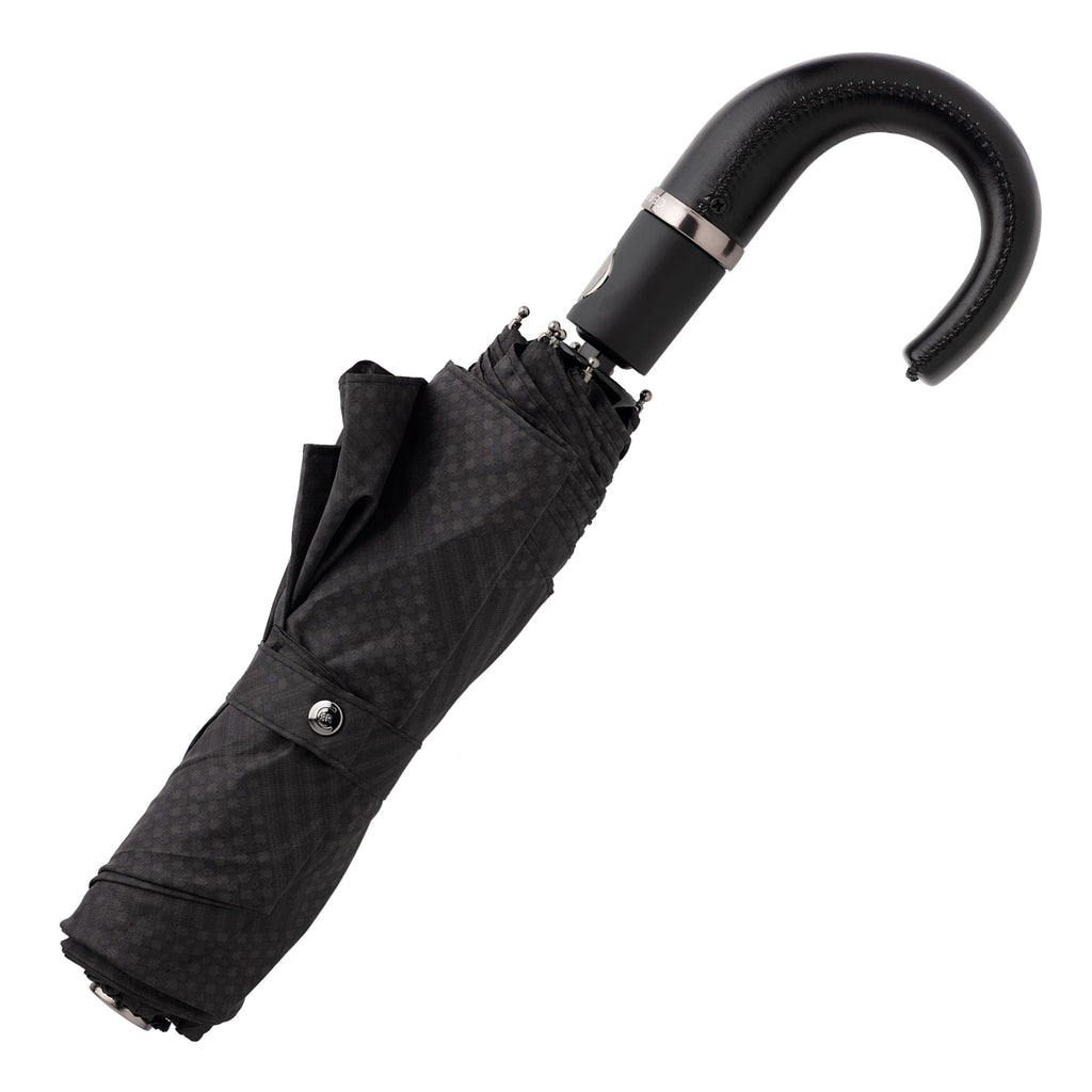  Cerruti 1881 Black Pocket umbrella Horton in textured handle