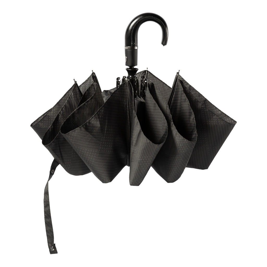  Cerruti 1881 Black Pocket umbrella Horton in textured handle