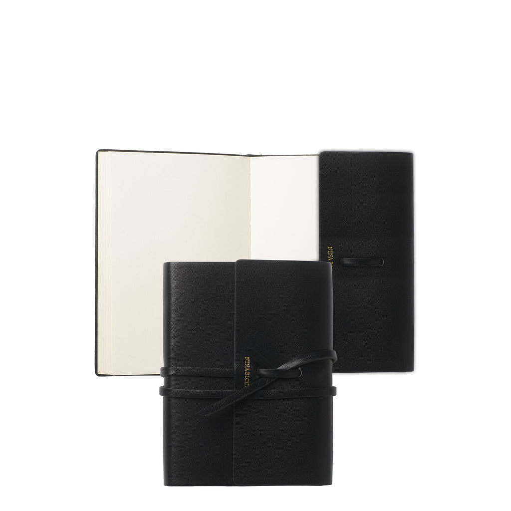  Women's designer notebook Nina Ricci black A6 Note pad Pensee 