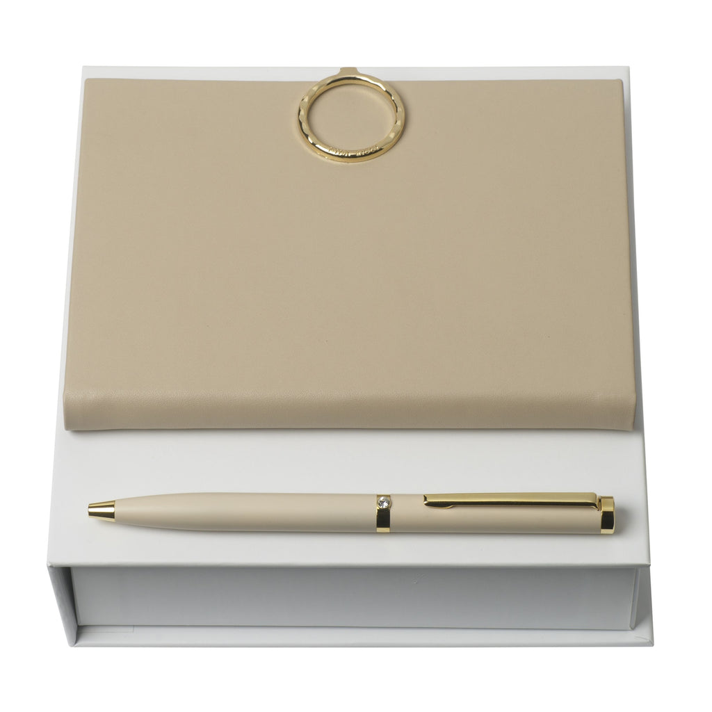  Luxury gift set Nina Ricci nude ballpoint pen & A6 Note pad 