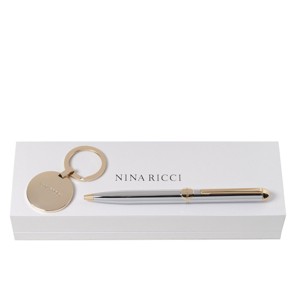  Designer gift set Medaillon Nina Ricci ballpoint pen & key ring