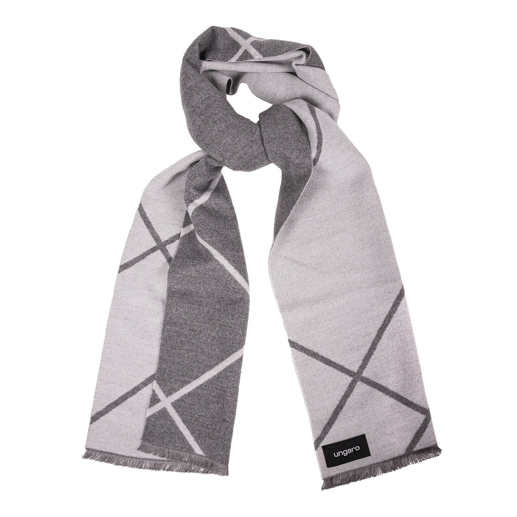   Designer accessories & scarves Ungaro luxury fashion grey scarf GEMMA 