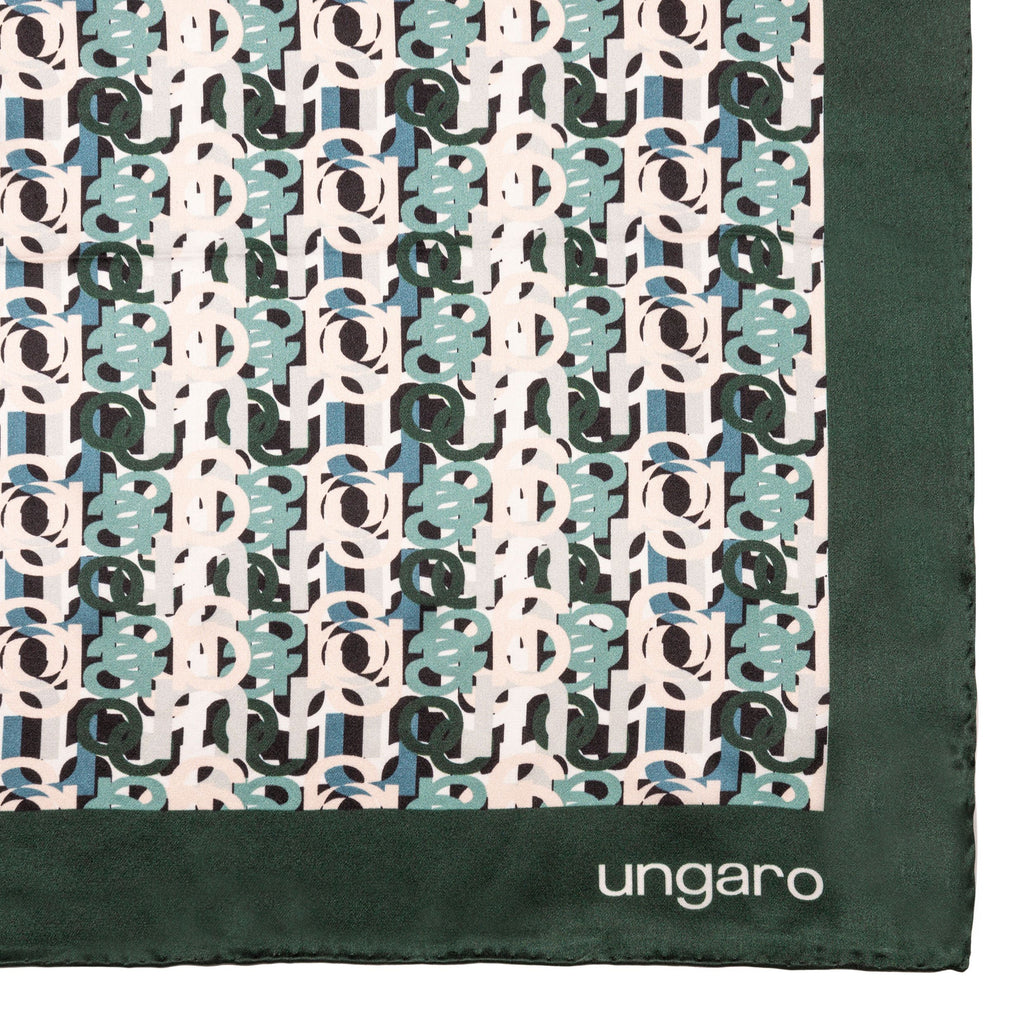  Ladies' designer scraves Ungaro fashion dark green Silk scarf Umberta 