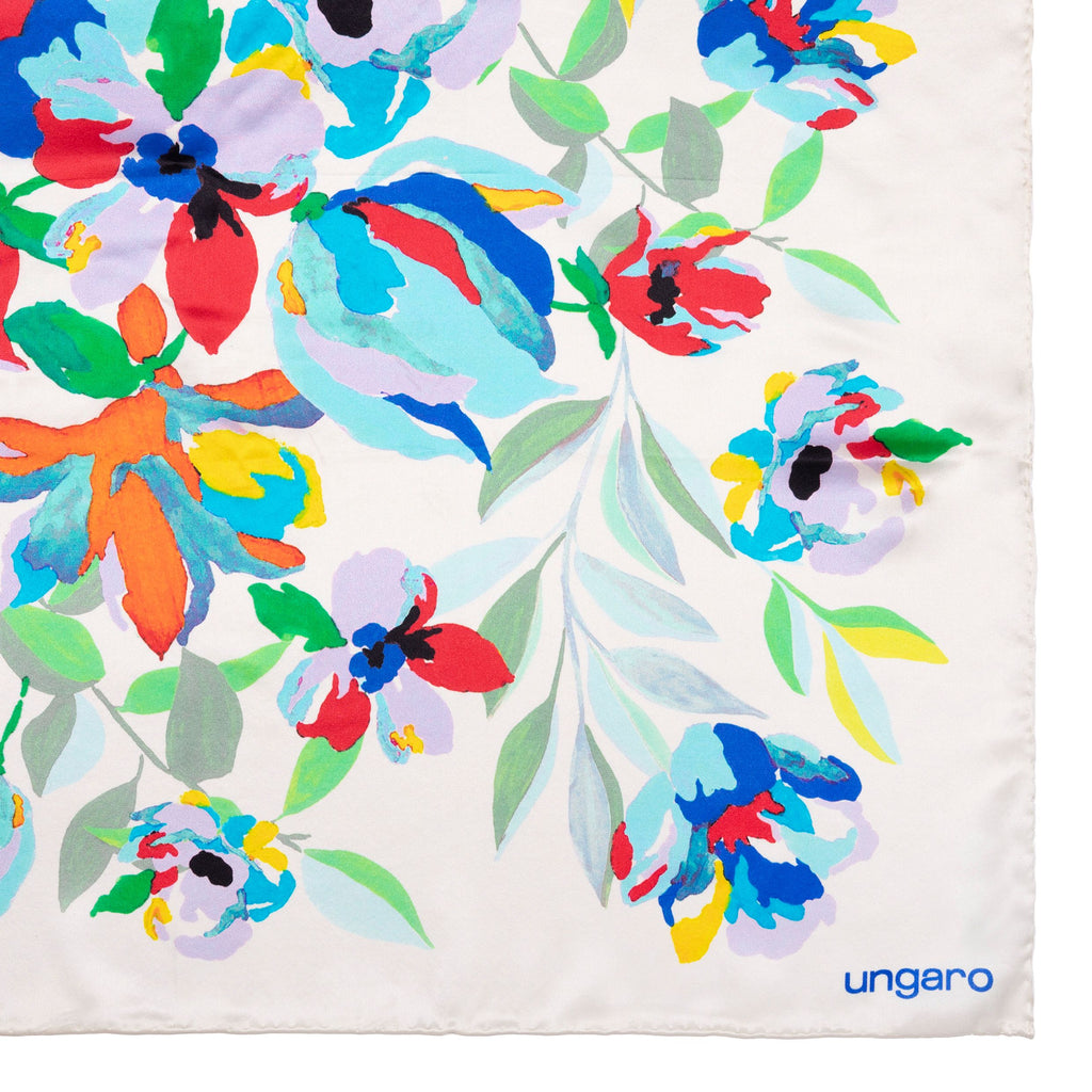  Silk scarf Paola in Off-white from Ungaro luxury corporate gifts