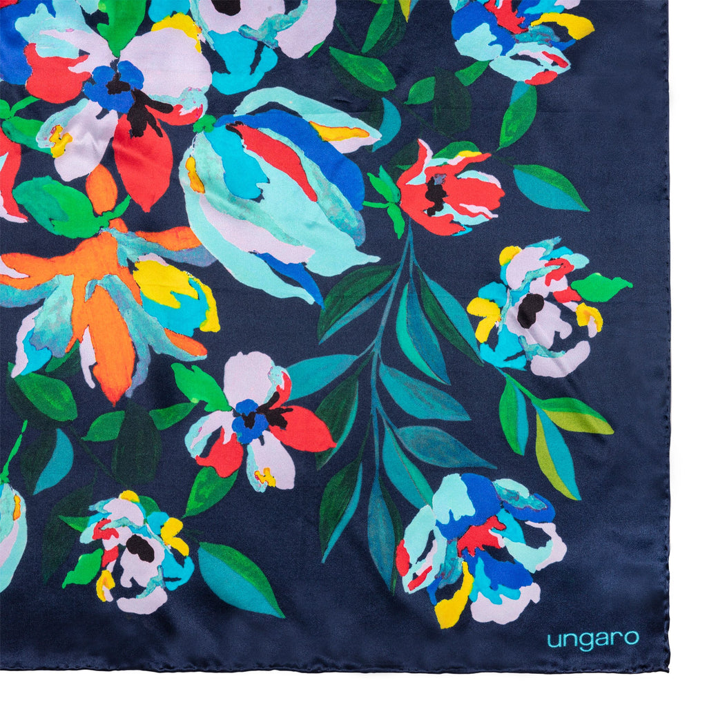  Navy Silk scarf Paola from Ungaro luxury business gifts in HK & China