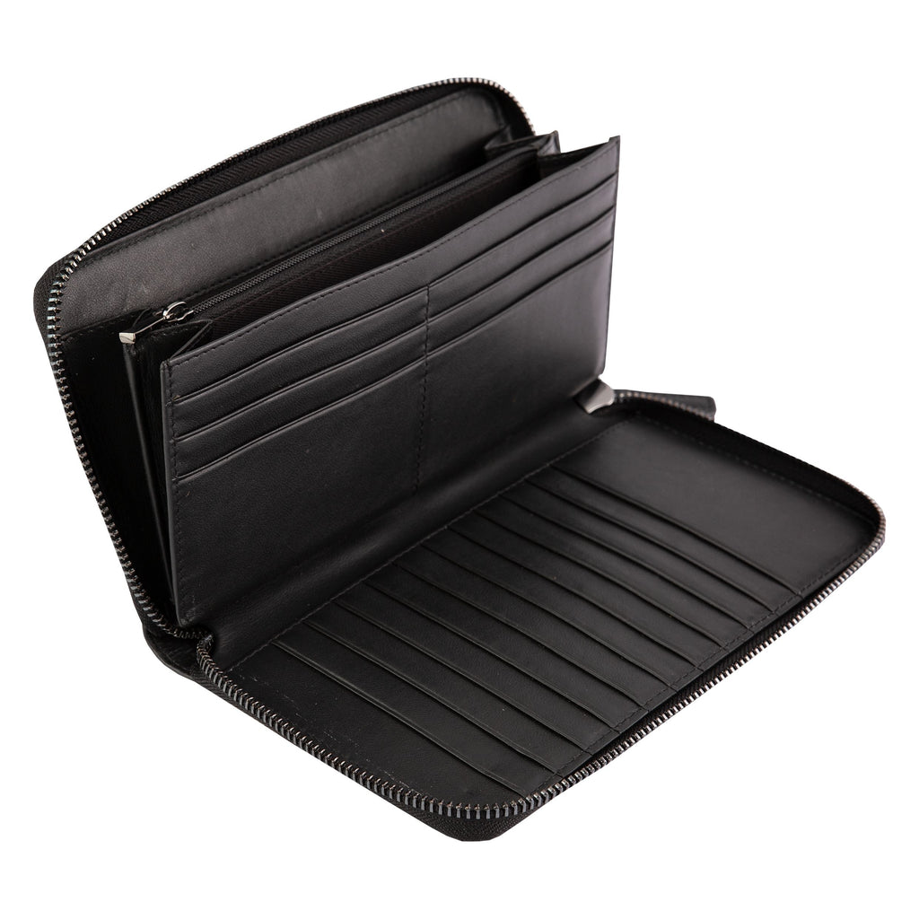 HK premium gift for Ungaro black leather travel wallet Taddeo 
