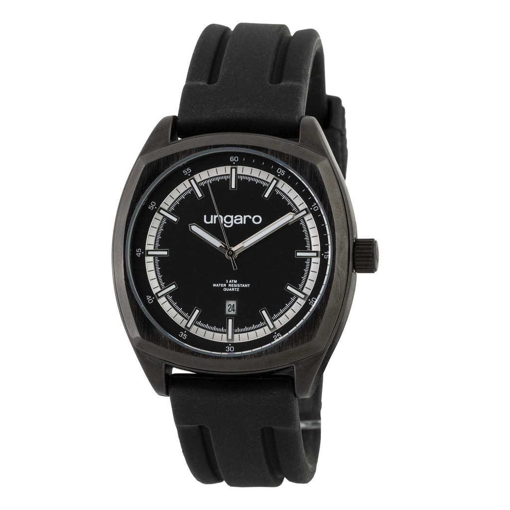  Corporate gift ideas Ungaro date watch Taddeo in black rubber strap