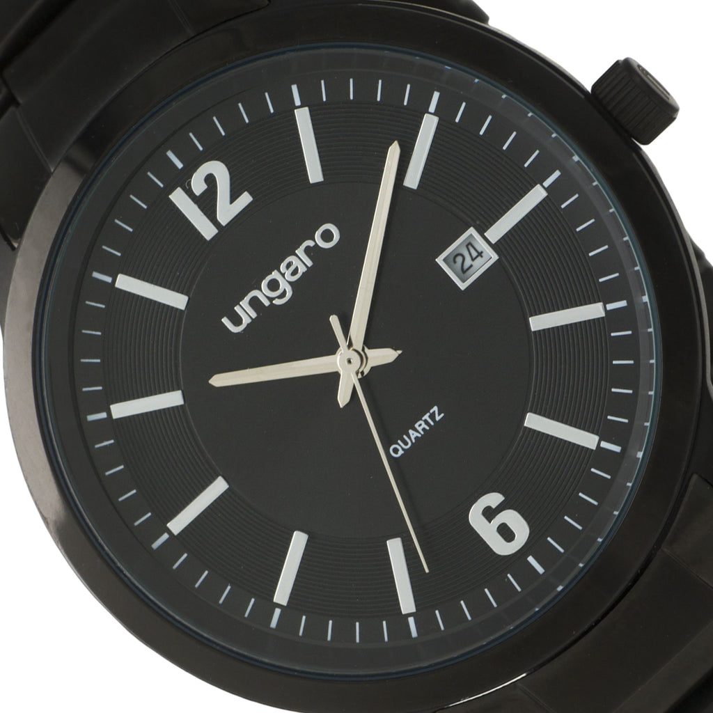  Ungaro quartz watches Alesso in black stainless watch case & bracelet