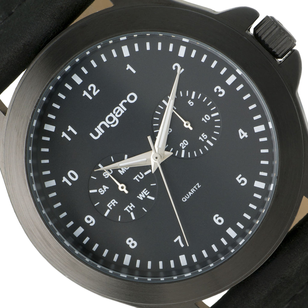  Emanuel Ungaro | Ungaro Black functional Watch Marco  | Gift for HER 