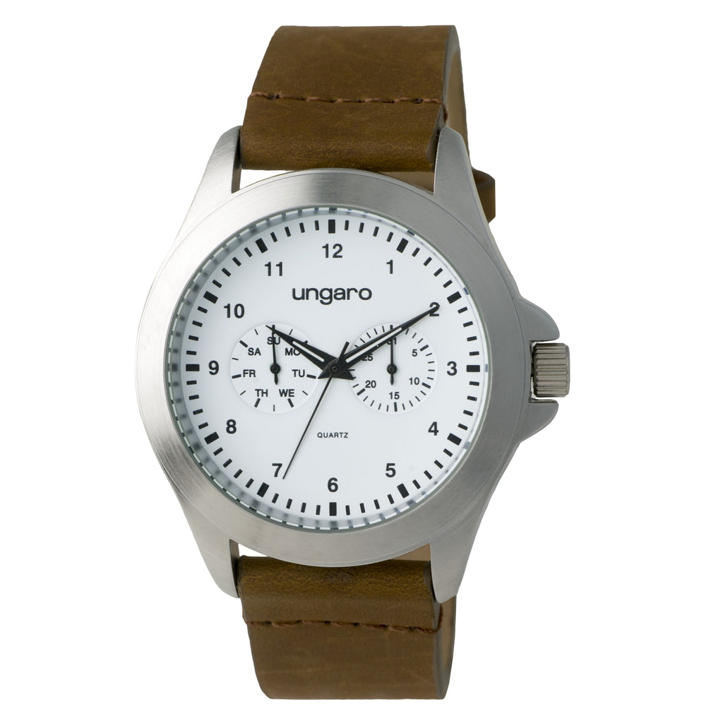  Trendy watches Ungaro watch Marco with function in tan leather strap