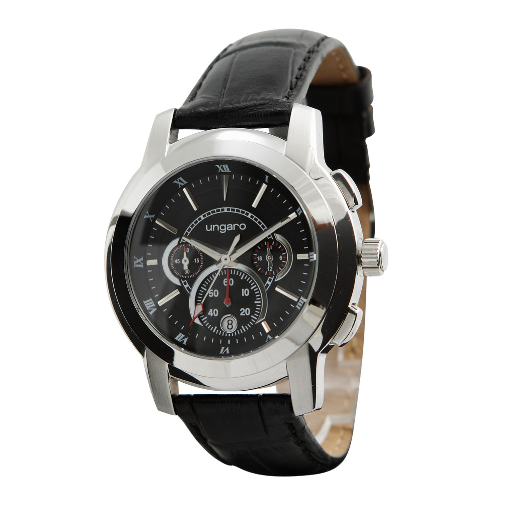  Men's designer watches Ungaro chronograph watch Tiziano in black strap