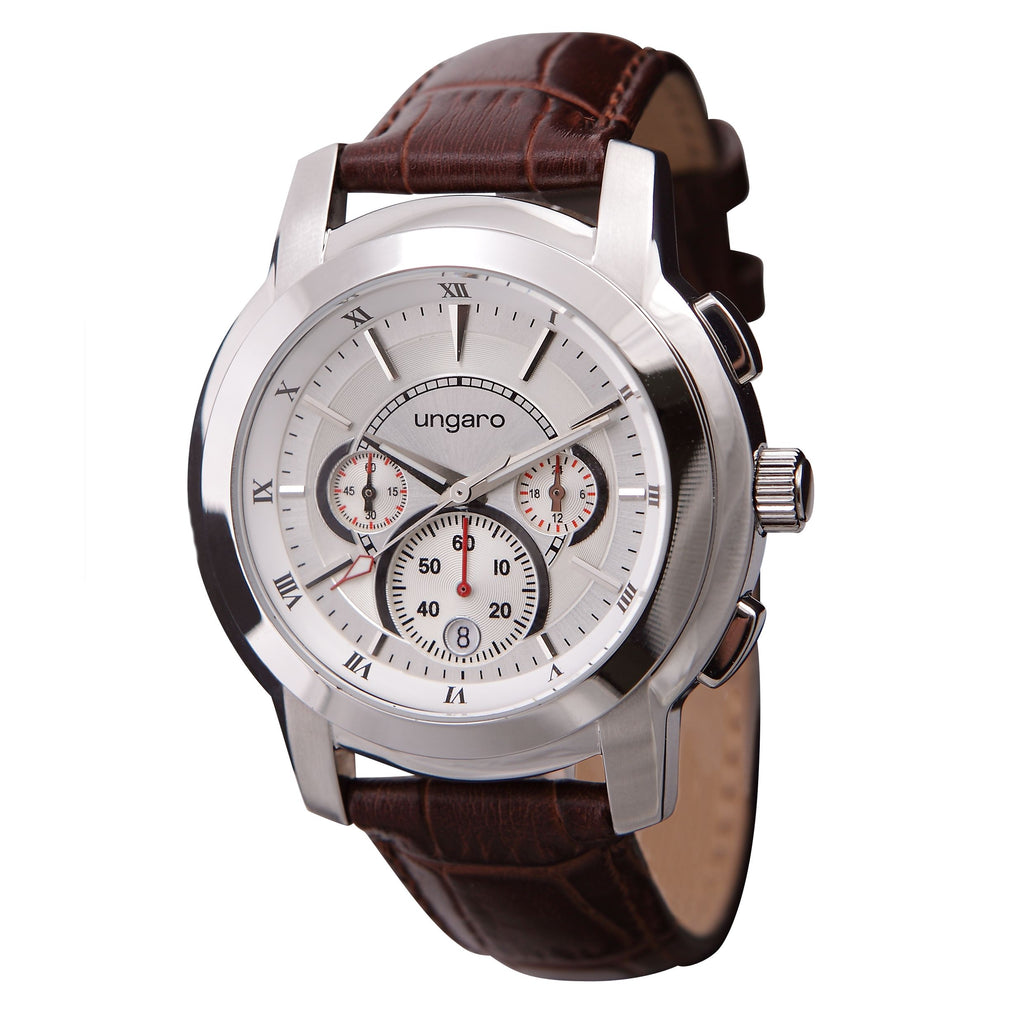 Men's luxury watches Ungaro Chronograph watch Tiziano in white dial