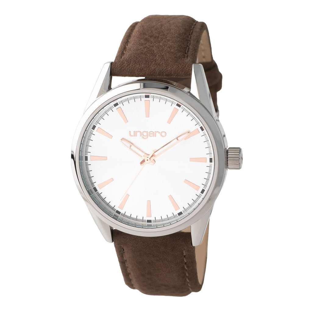  Business gifts Ungaro Quartz watches Orso in taupe color leather strap
