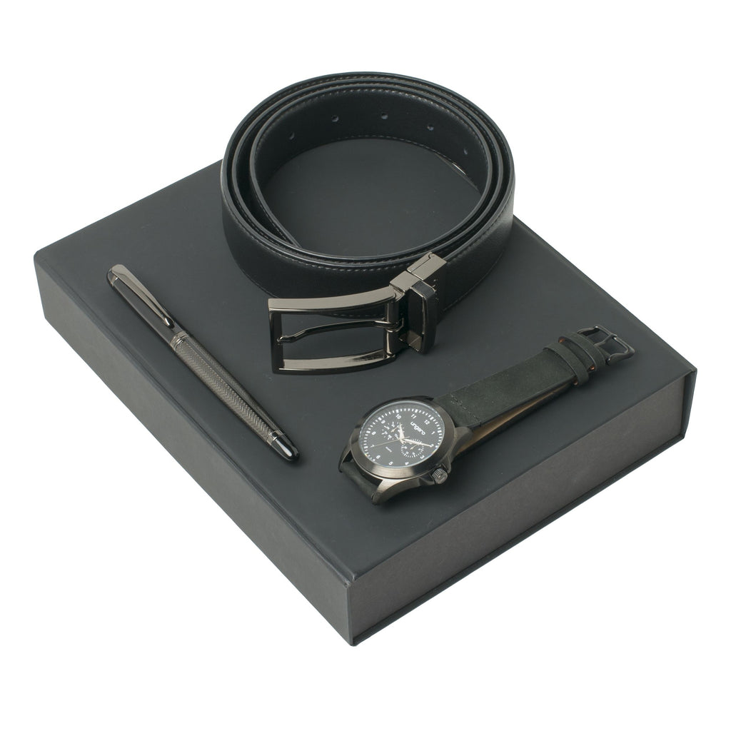Ungaro Watch Gift Set | Rollerball pen, Watch & Belt | Gift for HIM