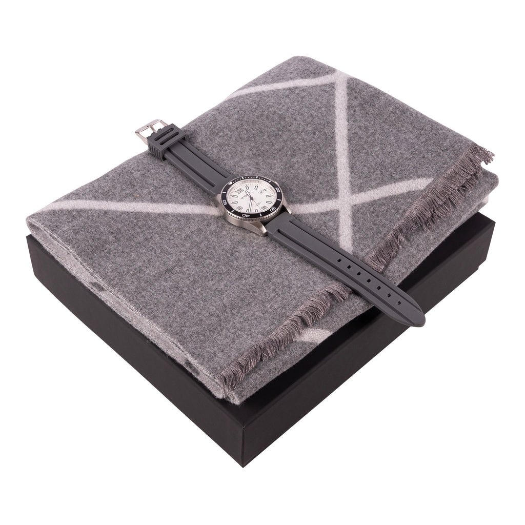  Watch & scarves from Ungaro grey business gift set in HK & China
