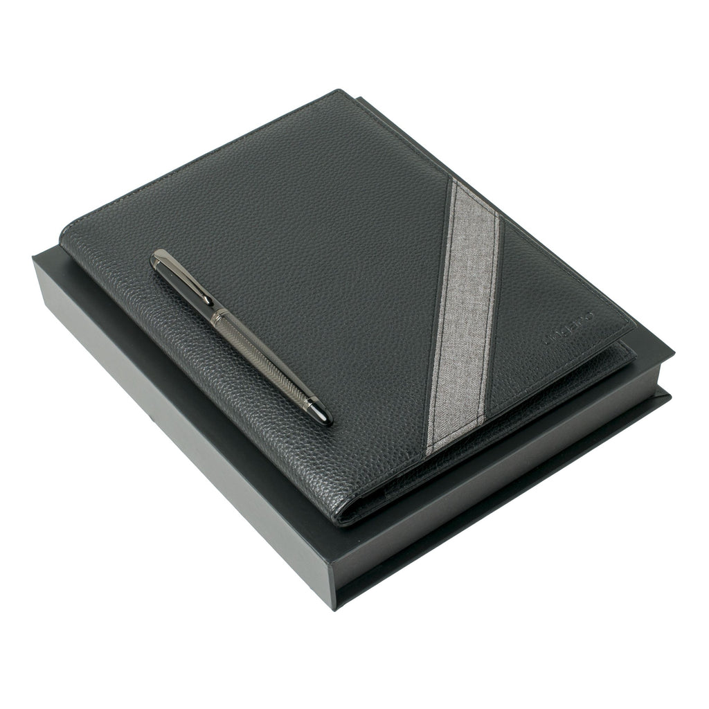   Men's executive gift sets Ungaro Black Rollerball pen & A5 Folder 